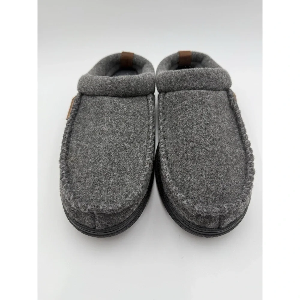 Dearfoams Dark Gray Wool Blend Memory Foam No Sweat Slippers‎ Men’s US 9/10